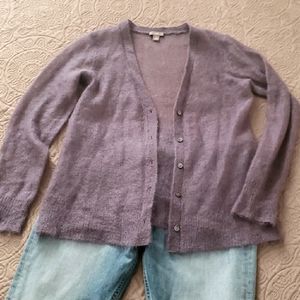 J. Jill Lavender Wool Cardigan